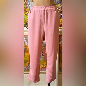 Anthropologie dusty rose crepe pull on pant size large